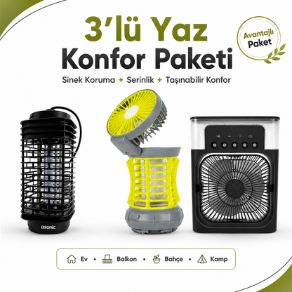 3'lü Yaz Konfor Paketi ile Yaz Boyunca Rahat Edin!