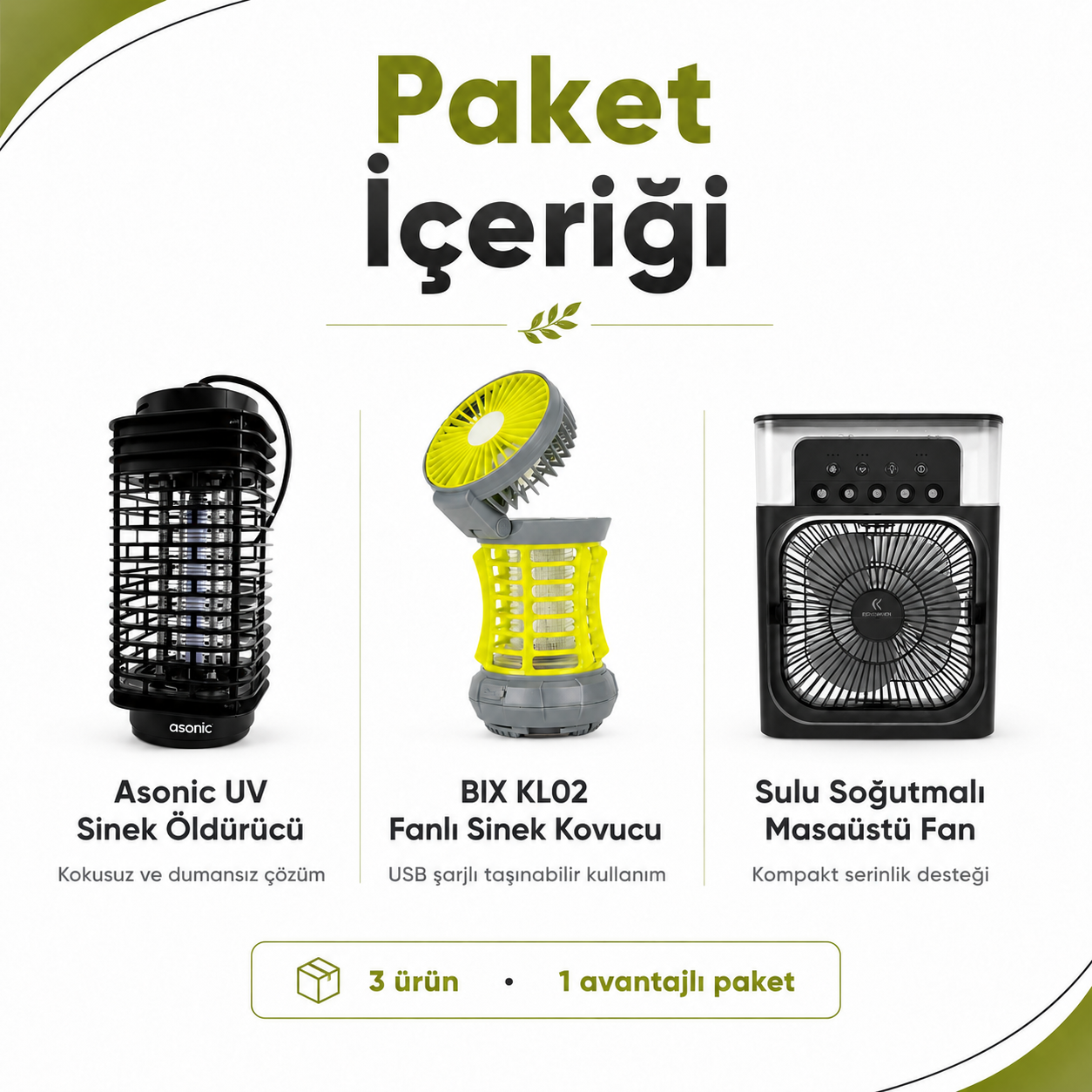3'lü Yaz Konfor Paketi ile Yaz Boyunca Rahat Edin!