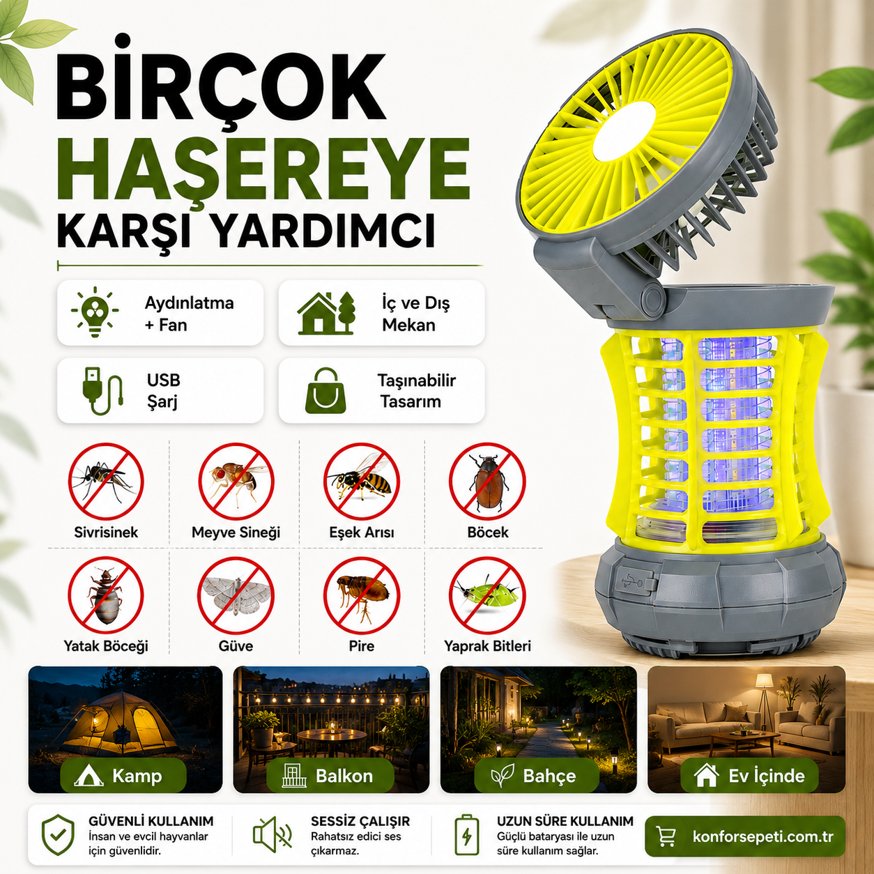 Serinlik, Aydınlatma ve Sinek Koruması Tek Cihazda!