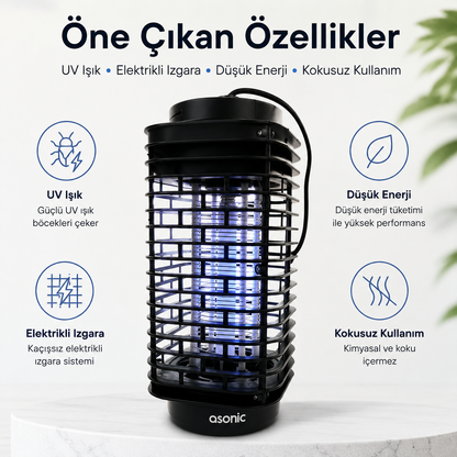 Asonic UV Işıklı Elektrikli Sinek Öldürücü | Kokusuz Sinek Çözümü