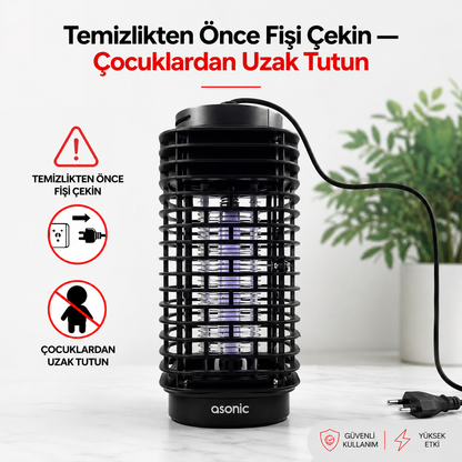 Asonic UV Işıklı Elektrikli Sinek Öldürücü | Kokusuz Sinek Çözümü