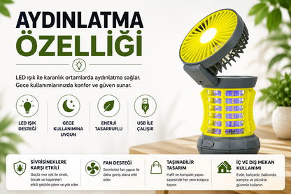 Serinlik, Aydınlatma ve Sinek Koruması Tek Cihazda!